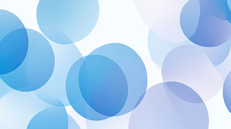 Blue gradient round shapes on a soft, clear background with simple Neumorphism style. Ideal for banners, posters, and modern design.の素材