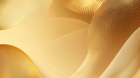 bstract golden geometric shapes with a stunning golden gradient backdrop, creating a luxurious and elegant visual for design projects.の素材