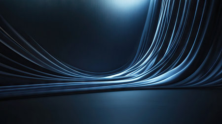 Dark grey luxury background enhanced with luminous blue light lines and shadow play, creating a stylish and upscale design. -の素材