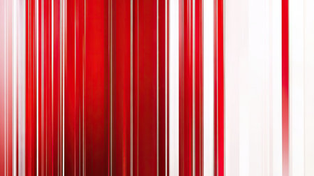 Red and white stripe lines create an abstract pattern on a gradient white background. Ideal for use in modern and stylish design projects, banners, and promotional materials. --の素材