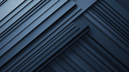 Futuristic blue-grey geometric shadow lines on a sleek background. This abstract design provides an elegant and modern backdrop with ample space for text and graphics.の素材