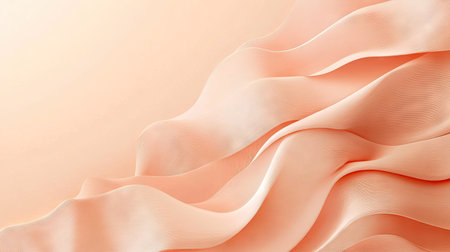 Peach backdrop with soft, flowing wavy design, providing a contemporary and trendy look for your banner or poster template.の素材