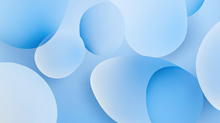 Trendy blue gradient round shapes on a soft, clear background with Neumorphism design. Ideal for sleek banners, posters, and modern graphic designs. -の素材