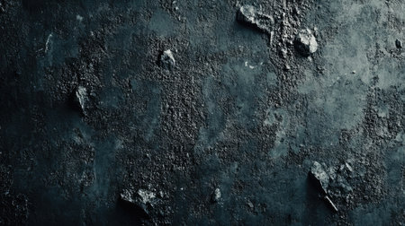Rough and gritty dark concrete texture background, ideal for a modern, urban-inspired banner design element.の素材