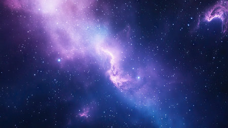 Elegant starry sky with the Milky Way nebula, creating a dreamy and enchanting backdrop for Tanabata or other night sky themes. Ideal for cosmic and celestial designs.の素材