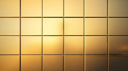 This image showcases a futuristic arrangement of golden panels in 3D design, highlighting a sleek and modern aesthetic perfect for artistic projects and backgrounds.の素材