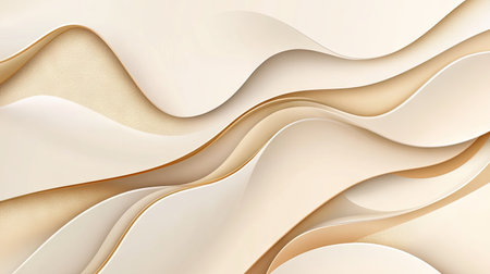 Discover an elegant 3D golden flowing background design, showcasing smooth waves and soft textures. Perfect for modern aesthetics and creative projects.の素材