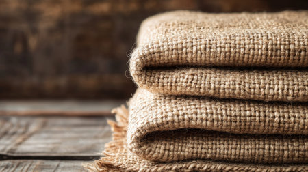 A close-up view of natural braided fabric showcasing its textures and fibers. Perfect for textile, interior design, and natural aesthetic projects.の素材