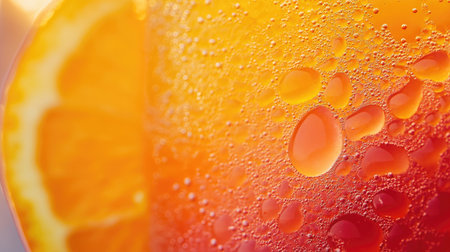 A close-up of a tequila sunrise cocktail with orange juice and grenadine, creating a beautiful gradient effect, served with a slice of orange.の素材