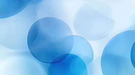 Blue gradient round shapes with a subtle Neumorphism style. Soft, clear background perfect for eye-catching banners, posters, and modern visuals.の素材