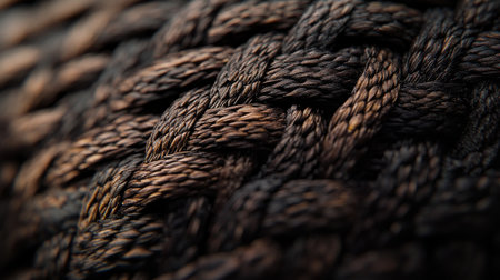 Discover the intricate beauty of woven texture in this close-up shot, showcasing rich details and natural patterns that enhance any design project.の素材