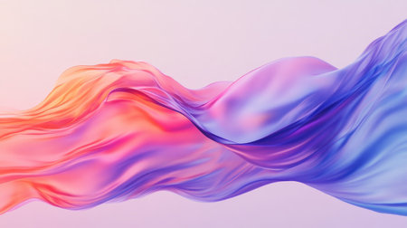 This vibrant abstract image features flowing fabric in soft pastel shades, creating a serene and elegant atmosphere. Perfect for artistic projects.の素材