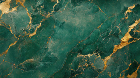 This elegant green marble features stunning golden veins, perfect for luxurious designs. Ideal for backgrounds in upscale projects or artistic expressions.の素材