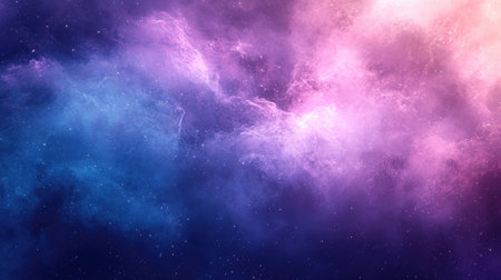 A vibrant cosmic nebula scene displaying colorful clouds of gas and stars, perfect for artistic projects, digital backgrounds, and creative design uses.の素材