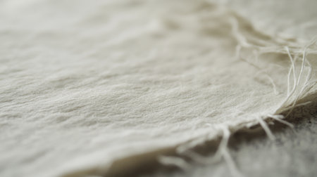 A close-up of a soft white fabric showcasing elegant textures and delicate threads. Perfect for artistic projects, backgrounds, and textile designs.の素材