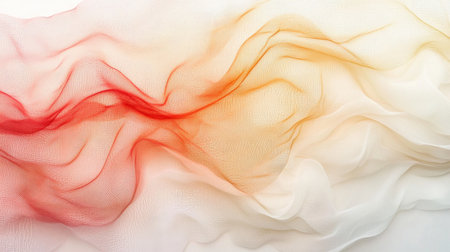 A beautiful, abstract image featuring soft, flowing fabric in a warm gradient of orange to white. This elegant texture adds a touch of creativity and artistry.の素材