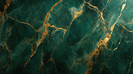 Discover the beauty of this elegant green marble texture featuring striking gold veins. Perfect for backgrounds, design projects, and luxury themes.の素材