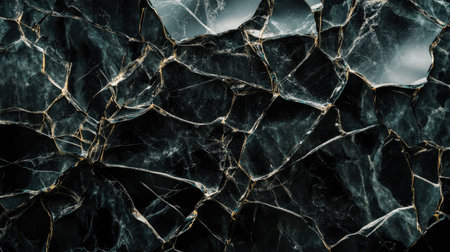Explore a striking dark cracked marble texture featuring intricate lines and a rich color palette, perfect for modern and elegant design projects.の素材