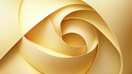 Explore a stunning 3D background of elegant golden spirals, showcasing smooth curves and a warm, inviting texture ideal for various creative projects.の素材