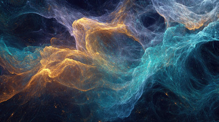 This stunning abstract artwork visualizes capital flow dynamics with vibrant colors and fluid patterns, creating a captivating and immersive experience.の素材