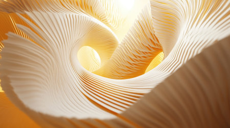 Experience the elegance of intertwined 3D golden curves and shapes, showcasing fluid design and modern aesthetics. An inspiring abstract composition for various creative projects.の素材