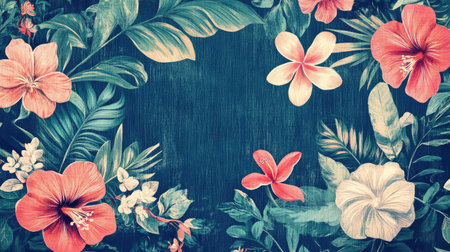 A vibrant spread of traditional Thai dishes, including green curry, spring rolls, and papaya salad, on a wooden table.の素材