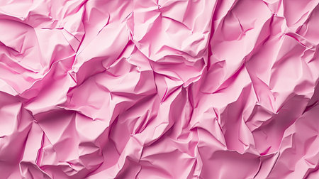 Textured 3D background with overlapping layers of pink crumpled paper, creating a soft yet edgy visual ideal for fashion and design.の素材