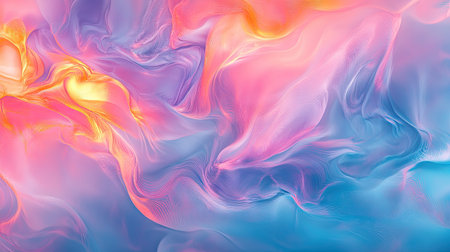 Abstract background with moving colors and fluid patterns, creating a dynamic and eye-catching effect perfect for modern design templates.の素材