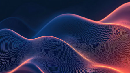 High-end vector abstract background with dynamic, undulating lines in a refined color scheme, perfect for modern and upscale aesthetics.の素材