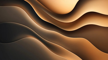 This warm abstract image features flowing waves in elegant tones, perfect for modern design projects. Ideal for backgrounds, graphics, and artistic presentations.の素材