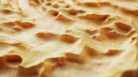 This image showcases an intricate wooden texture featuring natural patterns and carvings. Ideal for design projects emphasizing organic and artisanal elements.の素材