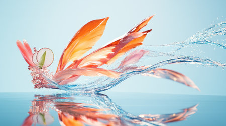 Discover a beautifully arranged sashimi platter, showcasing fresh seafood with vibrant colors and artistic presentation ideal for culinary enthusiasts and upscale dining.の素材