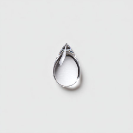 A stunning silver teardrop pendant showcases a smooth, polished surface that reflects light beautifully. Perfect for modern jewelry lovers seeking elegance.の素材