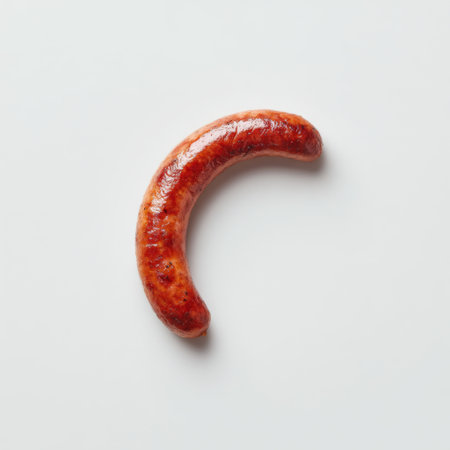 A beautifully grilled sausage showcasing a rich brown glaze and enticing texture. Perfect for food enthusiasts, chefs, and culinary photography.の素材