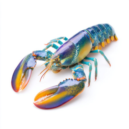 A stunning lobster showcasing vibrant colors and intricate details. Ideal for culinary arts, marine biology projects, or seafood promotions.の素材