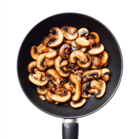 A mouthwatering view of freshly sautの素材