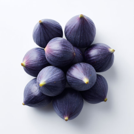 A stunning arrangement of fresh purple figs captures the eye with their vibrant colors and unique shapes. These delicious fruits represent a healthy snack choice and can enhance various dishes. Perfect for culinary inspiration and healthy food concepts.の素材