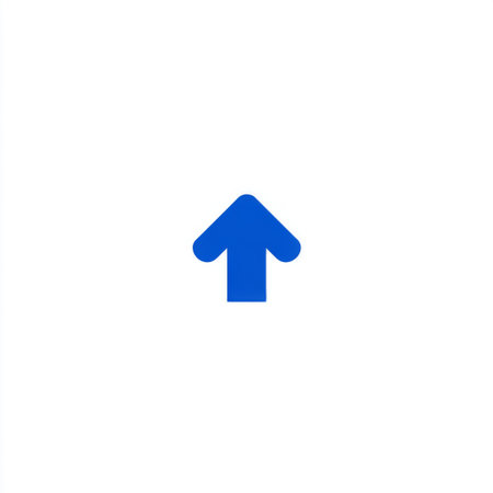 This image features a simple blue upward pointing arrow icon, representing progress and direction in various contexts. Ideal for digital design projects.の素材