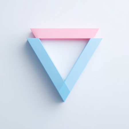 This image features abstract geometric shapes in soft pastel colors, showcasing a unique and modern design. Ideal for art projects or creative backdrops.の素材