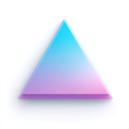 This captivating gradient triangle design features a soft blue and pink color palette, perfect for backgrounds in artistic and creative projects.の素材