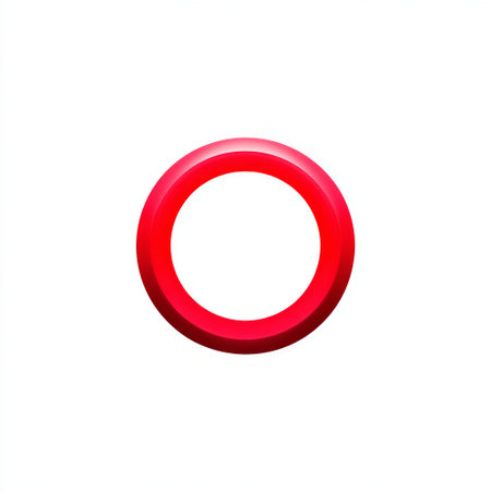 This image features a bold red circle on a clean white background, ideal for various design projects, including branding, marketing, and digital art.の素材