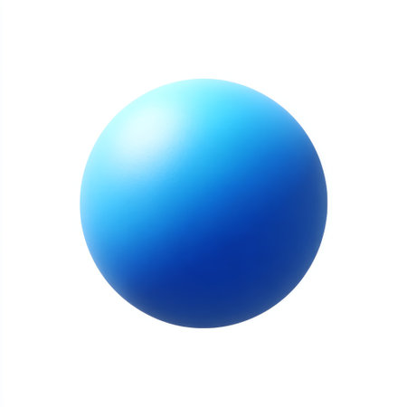 A vibrant blue sphere featuring a smooth surface, perfect for use as an abstract background or in modern design projects to convey simplicity and elegance.の素材
