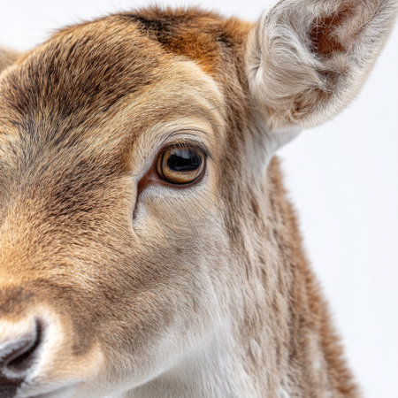 This close-up image showcases the intricate details of a deerの素材