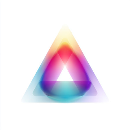 This colorful abstract design features a blend of geometric shapes, creating a smooth and vibrant composition that captures attention and inspires creativity.の素材