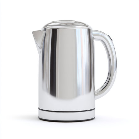 This sleek and modern stainless steel electric kettle features a cordless design, perfect for quick boiling and easy pouring in any kitchen.の素材