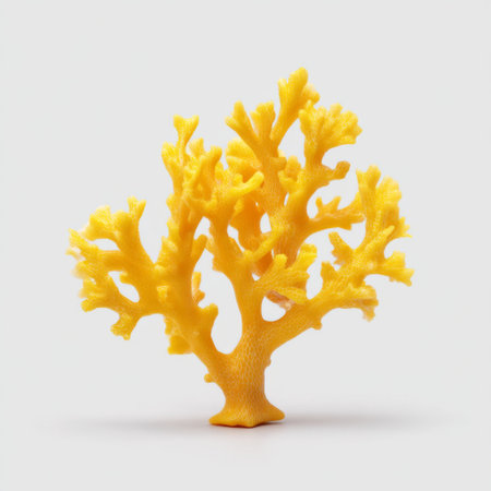 This striking yellow coral sculpture captures the essence of vibrant marine life, making it perfect for decor, educational projects, or art displays.の素材