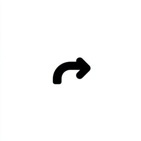 This minimalist arrow symbol pointing to the right serves as an effective graphic element for direction, navigation, and user guidance in various mediums.の素材