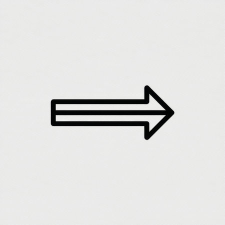 This image features a simple black arrow pointing to the right against a white background. It serves as a versatile directional icon for various design applications, including digital and print media.の素材