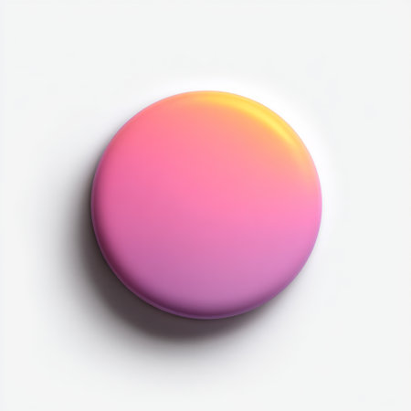 A vibrant gradient circle featuring blended shades of pink and yellow against a soft white background, perfect for artistic and commercial use.の素材