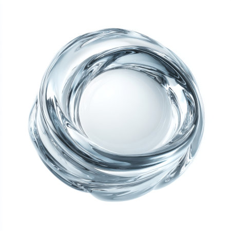 This elegant swirl clear glass bowl features a stunning design perfect for a modern table setting. Its smooth finish adds sophistication to any space.の素材